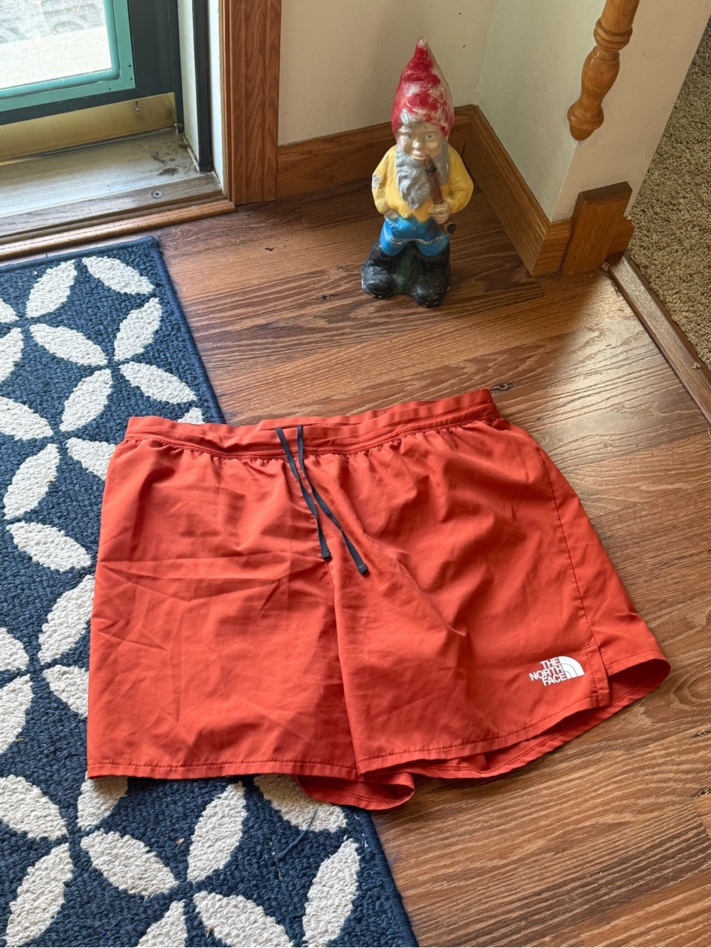 The North Face Rust Orange Shorts with Blue Liner